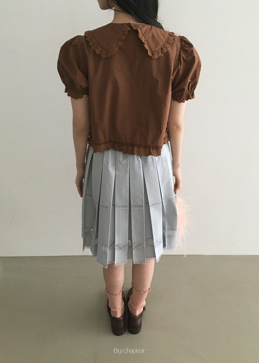 BY CHAPTER韓國㊣直郵東大門代購女裝新品休閑職業襯衫蕾絲衫Chapter襯衫/蕾絲衫