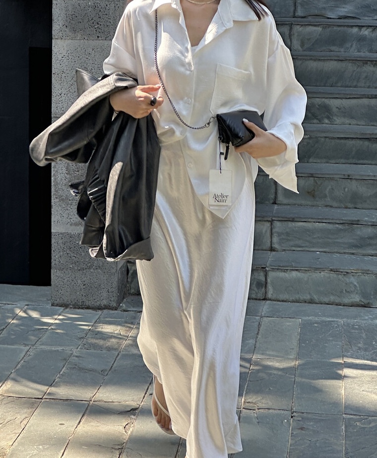 OLA東大門實拍女士新款休閑人氣25春夏真品推薦熱賣時尚長裙mellor/OLA長裙