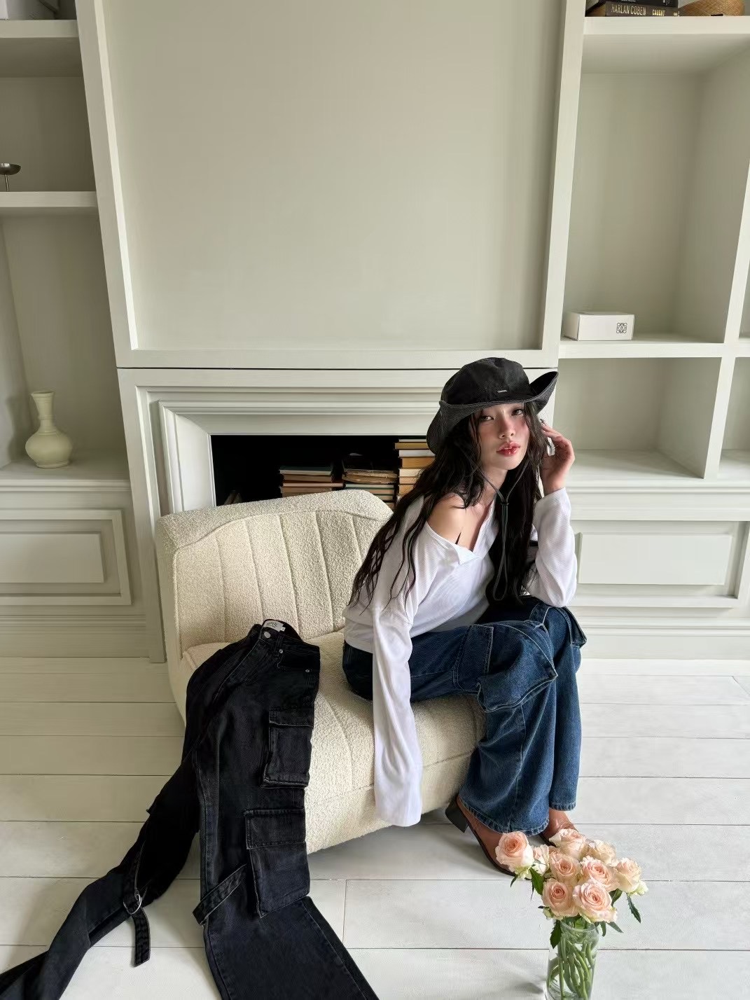 GISELE韓國代購女裝新款熱賣職業推薦時尚人氣真品25春夏長袖T恤GISELE長袖T恤
