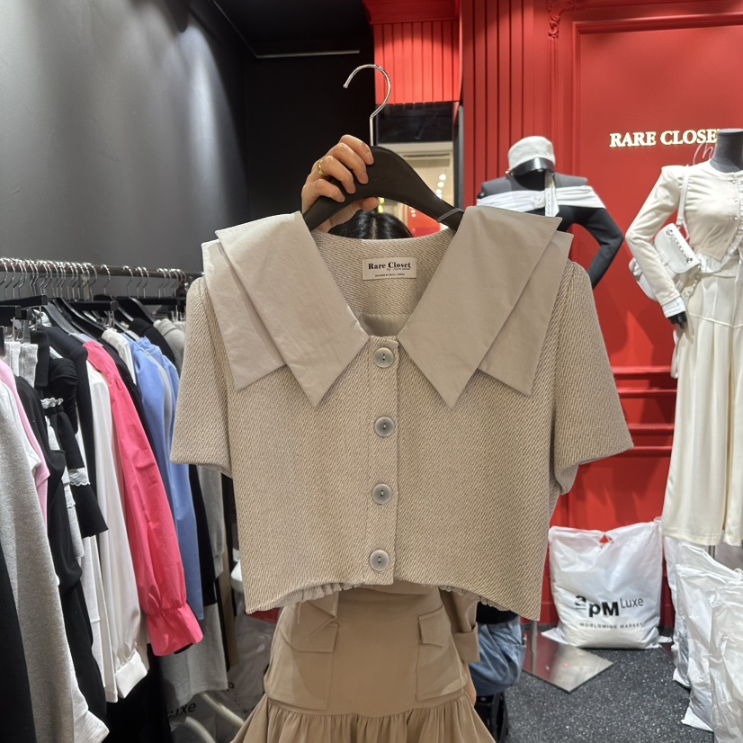 RARE CLOSET直郵韓國代購㊣女裝新款熱賣休閑25春夏推薦T恤RARE CLOSETT恤圖色2