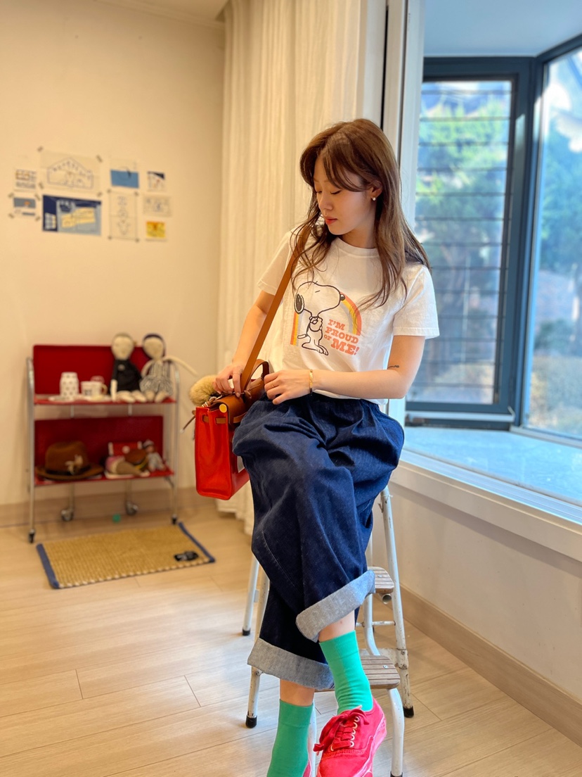 AT NOTE韓國㊣直郵東大門代購女裝新品休閑職業時尚T恤史努比AT NOTET恤