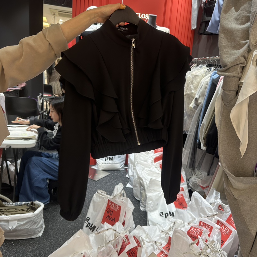 RARE CLOSET韓國直郵㊣女裝新款職業人氣25春夏時尚夾克拉鏈RARE CLOSET夾克圖色2