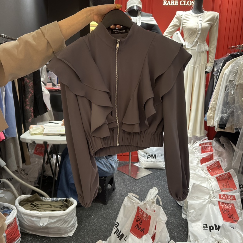RARE CLOSET韓國直郵㊣女裝新款職業人氣25春夏時尚夾克拉鏈RARE CLOSET夾克圖色3