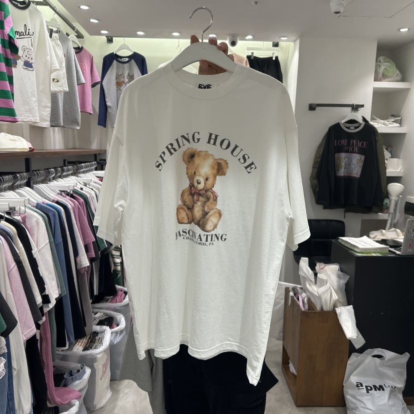 EVE韓國直郵㊣女裝新款人氣熱賣時尚25春夏職業休閑推薦T恤EVET恤圖色1