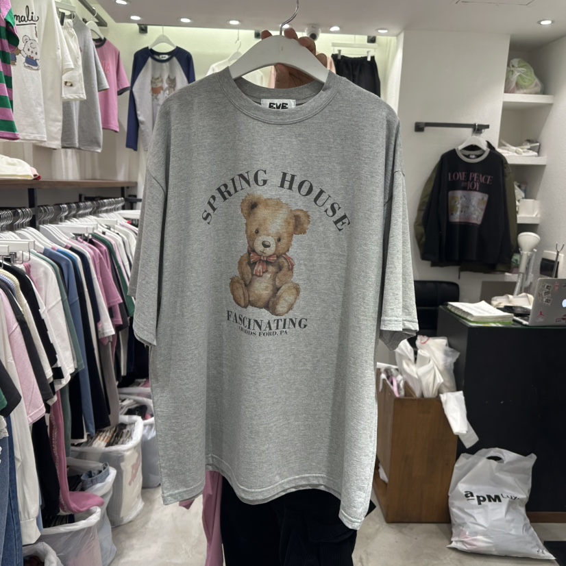 EVE韓國直郵㊣女裝新款人氣熱賣時尚25春夏職業休閑推薦T恤EVET恤圖色2