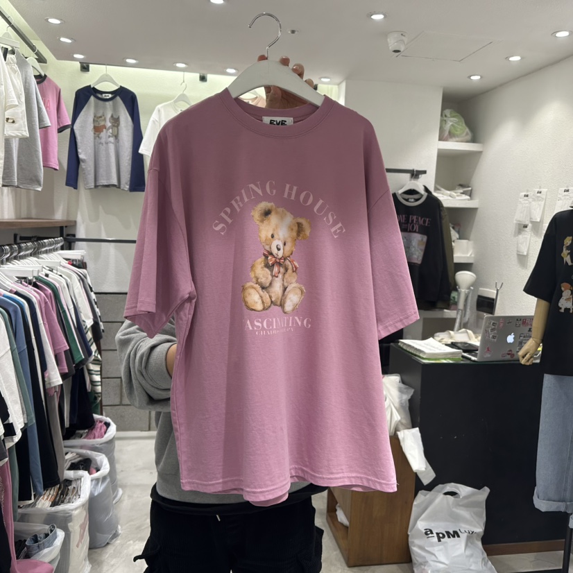 EVE韓國直郵㊣女裝新款人氣熱賣時尚25春夏職業休閑推薦T恤EVET恤圖色3