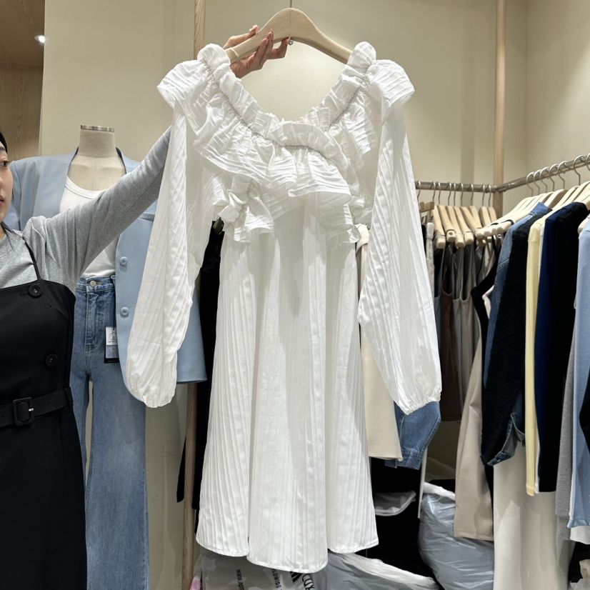 VINTAGE VIBE韓國代購女裝新品推薦人氣真品25春夏職業連衣裙VINTAGE VIBE連衣裙