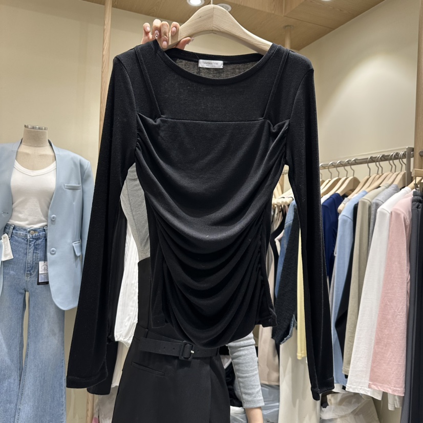 VINTAGE VIBE韓國直郵女士新品人氣職業真品推薦熱賣長袖T恤VINTAGE VIBE長袖T恤圖色4