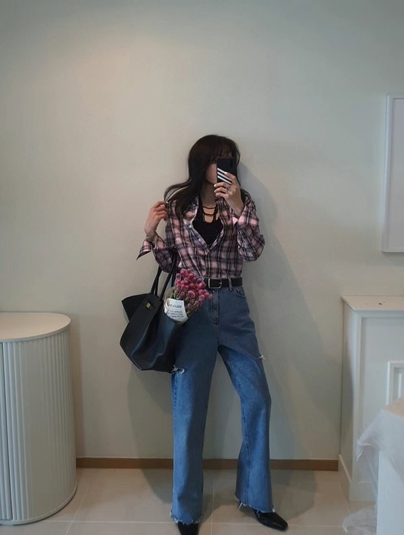 GENTLE B韓國直郵㊣東大門實拍女裝新品熱賣推薦職業牛仔褲GENTLE B牛仔褲