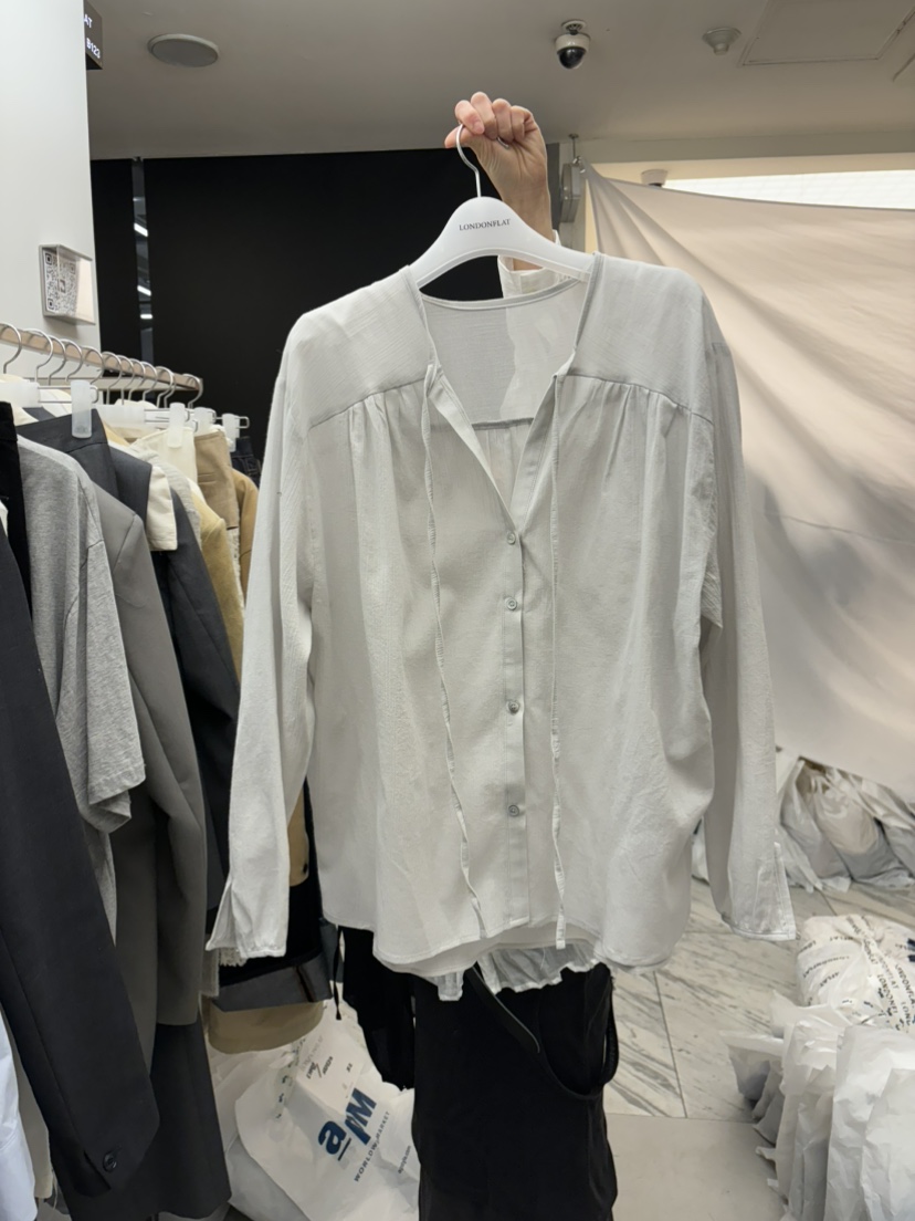 LONDON FLAT韓國㊣直郵東大門代購女裝新款人氣襯衫蕾絲衫LONDON FLAT襯衫/蕾絲衫圖色2