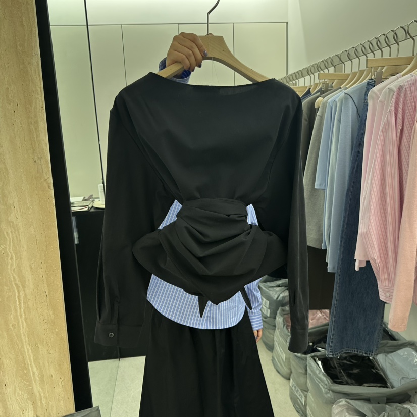 WRITTEN BY直郵韓國代購㊣女裝新品休閑人氣襯衫蕾絲衫含腰帶WRITTEN BY襯衫/蕾絲衫