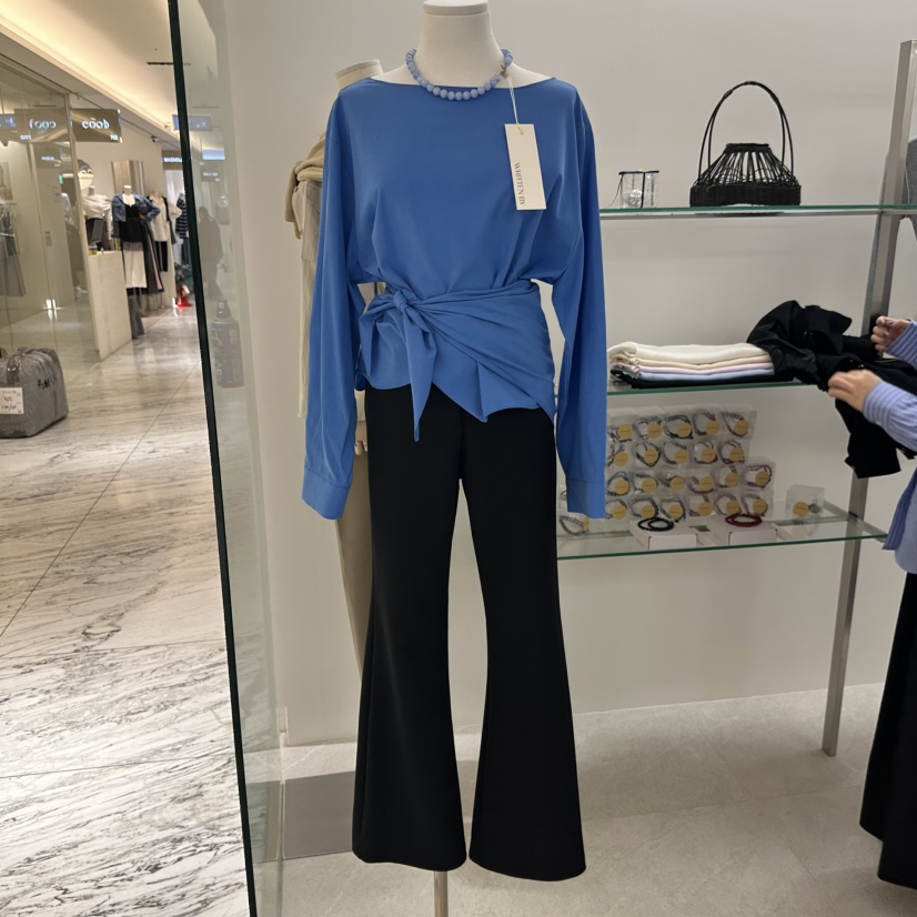 WRITTEN BY直郵韓國代購㊣女裝新品休閑人氣襯衫蕾絲衫含腰帶WRITTEN BY襯衫/蕾絲衫