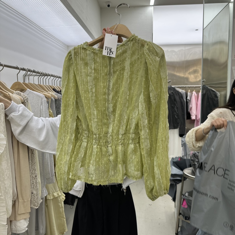 MIXXIN韓國直郵㊣女裝新品熱賣休閑職業時尚推薦襯衫蕾絲衫MIXXIN襯衫/蕾絲衫
