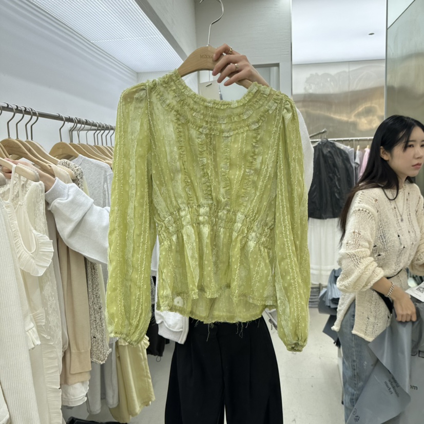 MIXXIN韓國直郵㊣女裝新品熱賣休閑職業時尚推薦襯衫蕾絲衫MIXXIN襯衫/蕾絲衫圖色1