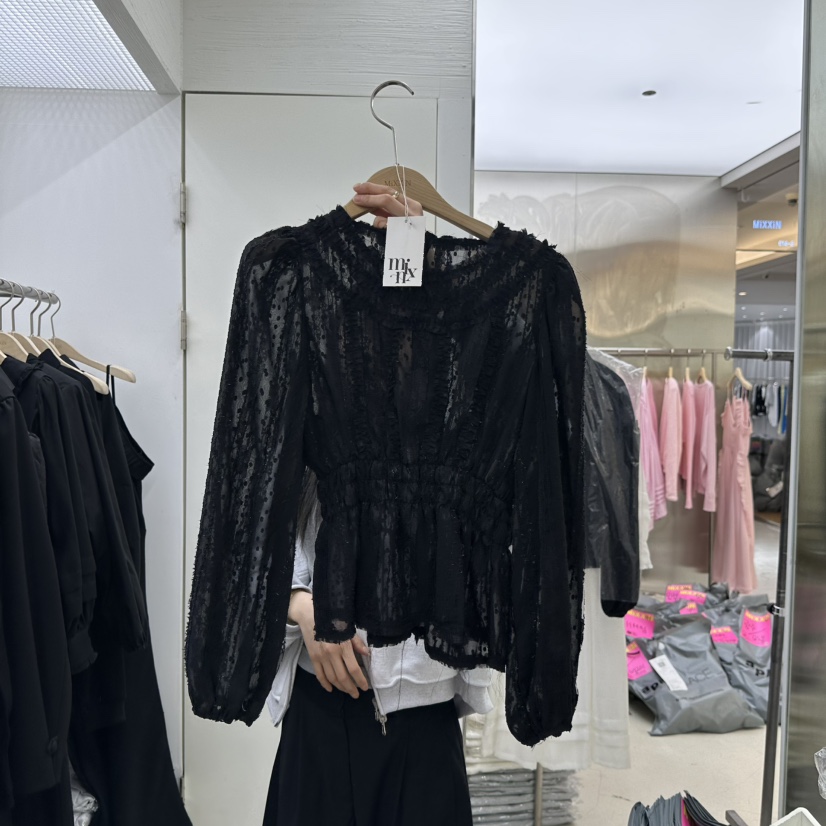 MIXXIN韓國直郵㊣女裝新品熱賣休閑職業時尚推薦襯衫蕾絲衫MIXXIN襯衫/蕾絲衫圖色3