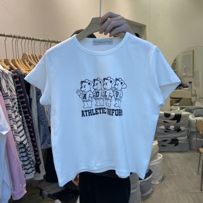 AND FLOYD韓國直郵㊣女裝新品人氣職業休閑熱賣時尚25春夏T恤AND FLOYDT恤