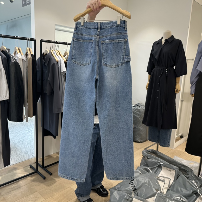 OVU韓國㊣直郵東大門代購女裝新款人氣25春夏熱賣休閑牛仔褲OVU牛仔褲
