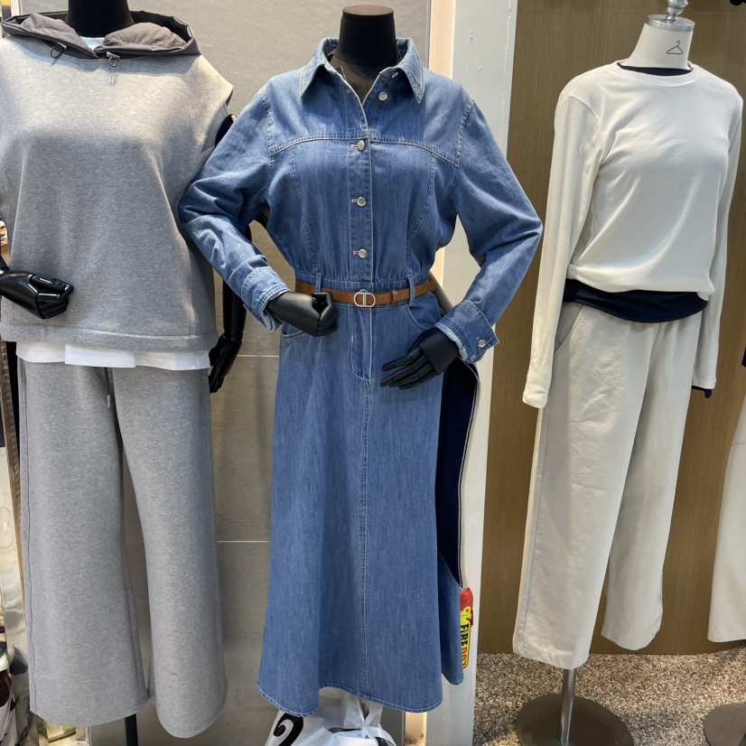 J COCO直郵韓國代購㊣女裝新品熱賣時尚休閑人氣連衣裙含腰帶J COCO連衣裙