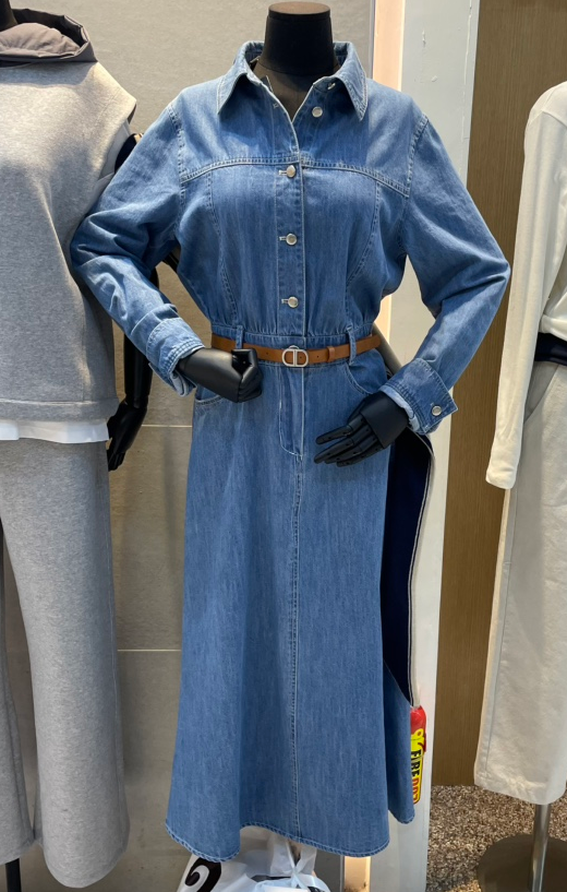 J COCO直郵韓國代購㊣女裝新品熱賣時尚休閑人氣連衣裙含腰帶J COCO連衣裙圖色2