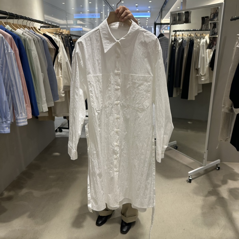 BOUTIQUE SEOUL-P韓國㊣直郵東大門代購女裝新品熱賣連衣裙含腰帶But ton/BOUTIQUE SEOUL連衣裙
