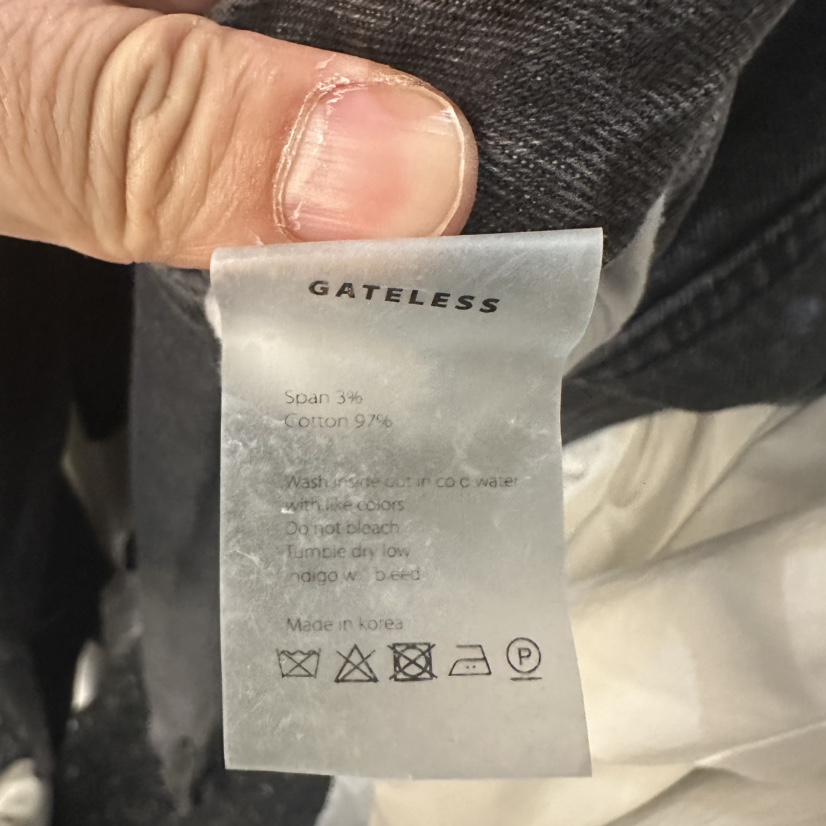 GATELESS直郵韓國代購㊣女裝新品25春夏職業熱賣休閑牛仔褲GATELESS牛仔褲