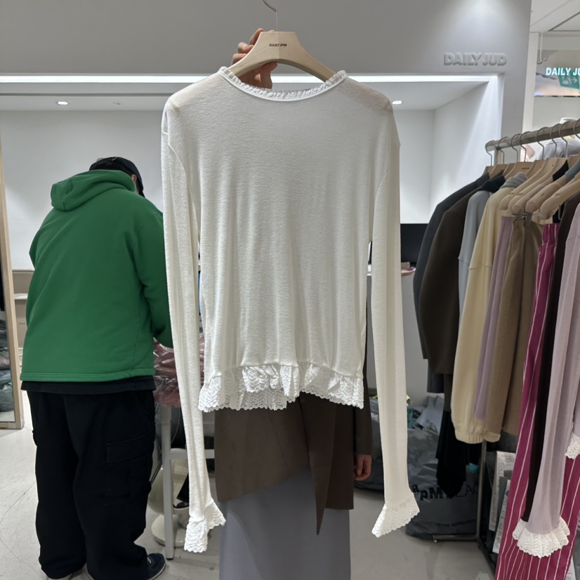 DAILYJUD韓國㊣直郵東大門代購女裝新款職業休閑人氣長袖T恤CONNAUGHT長袖T恤圖色1