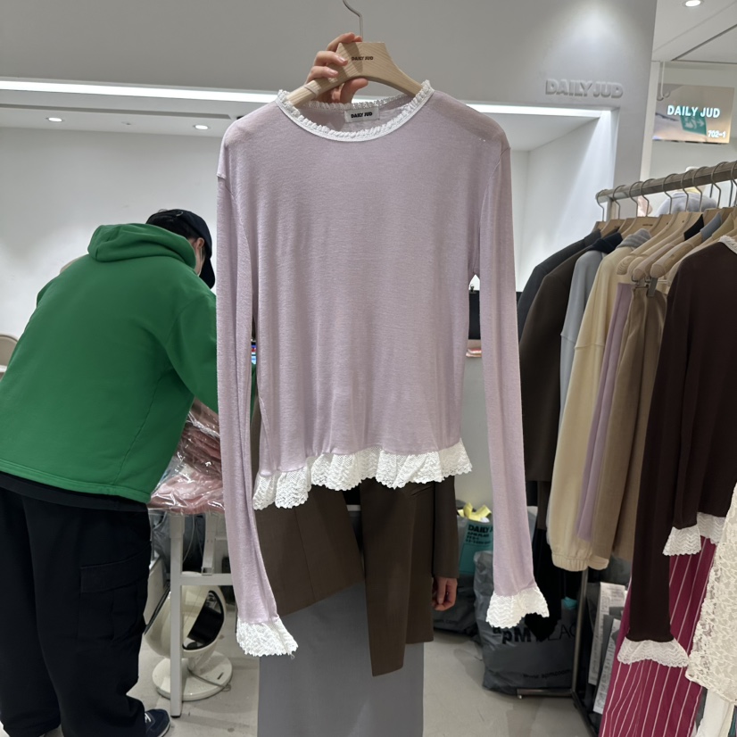 DAILYJUD韓國㊣直郵東大門代購女裝新款職業休閑人氣長袖T恤CONNAUGHT長袖T恤圖色2