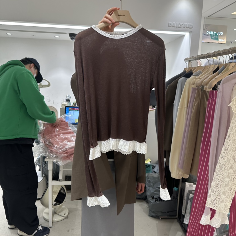 DAILYJUD韓國㊣直郵東大門代購女裝新款職業休閑人氣長袖T恤CONNAUGHT長袖T恤圖色3