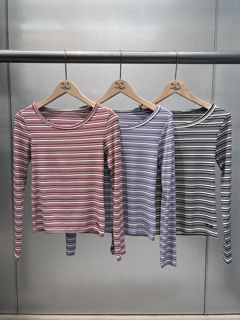 VARY COON直郵韓國代購㊣女裝新品時尚25春夏職業休閑長袖T恤GVR-VARY COON長袖T恤