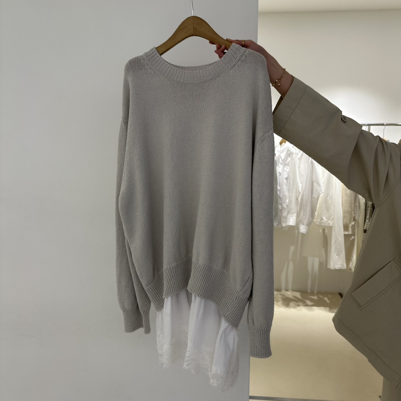 ART IS OVER韓國直郵㊣女裝新品人氣熱賣25春夏休閑針織衫ART IS OVER針織衫
