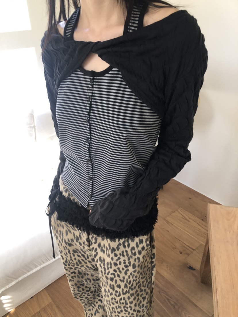 FLASH韓國直郵㊣女裝新品職業熱賣25春夏人氣休閑時尚長袖T恤I LOVE ME長袖T恤