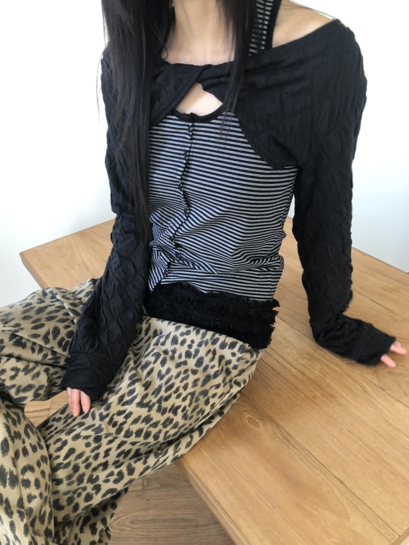 FLASH韓國直郵㊣女裝新品職業熱賣25春夏人氣休閑時尚長袖T恤I LOVE ME長袖T恤