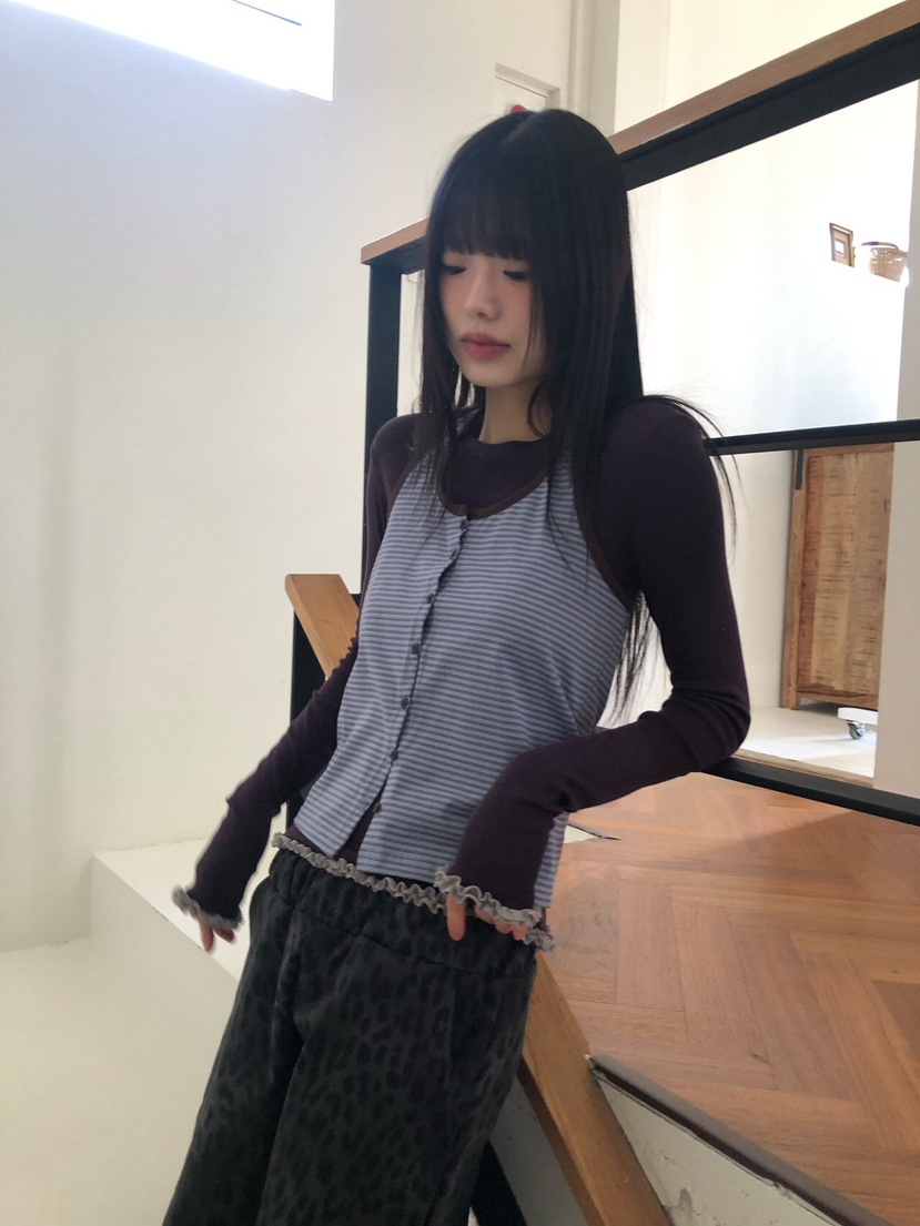 FLASH韓國直郵㊣女裝新款推薦時尚25春夏休閑熱賣人氣吊帶背心I LOVE ME吊帶/背心圖色3