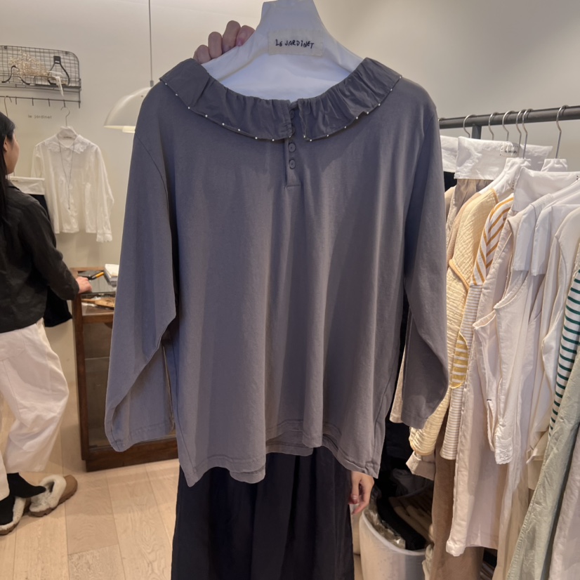 LE JARDINET韓國㊣直郵東大門代購女裝新款職業推薦長袖T恤LE JARDINET長袖T恤圖色3