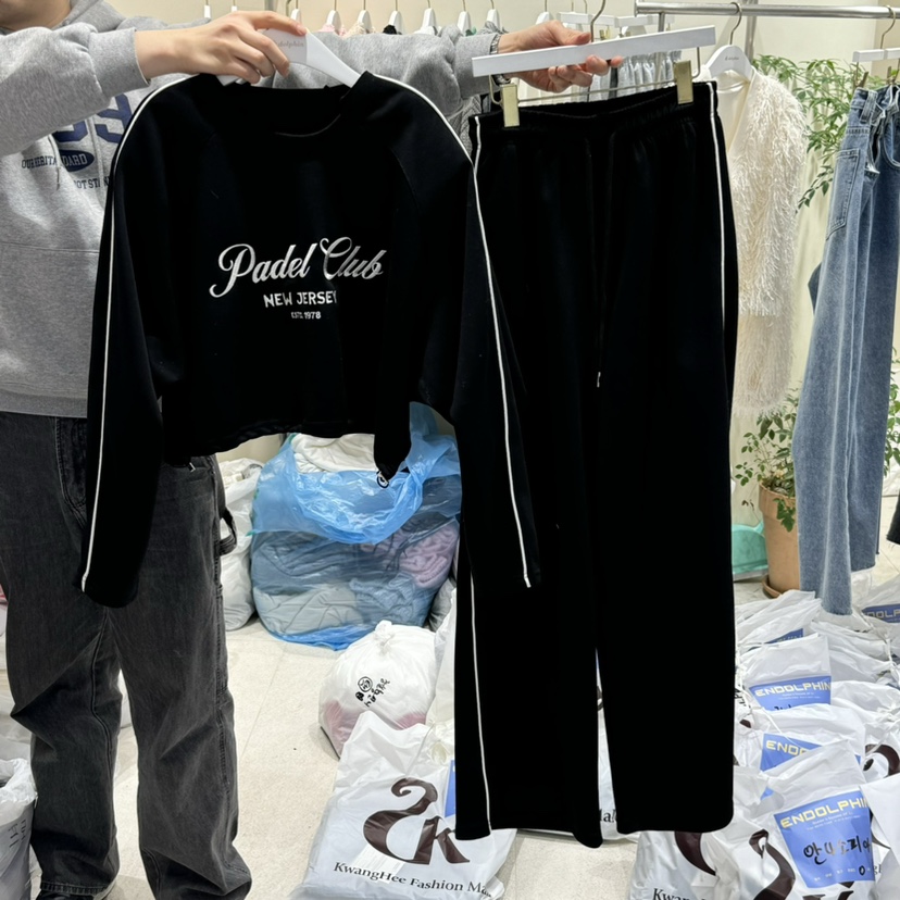 ENDOLPHIN直郵韓國代購㊣女裝新品推薦時尚25春夏休閑人氣套裝ENDOLPHIN套裝圖色3