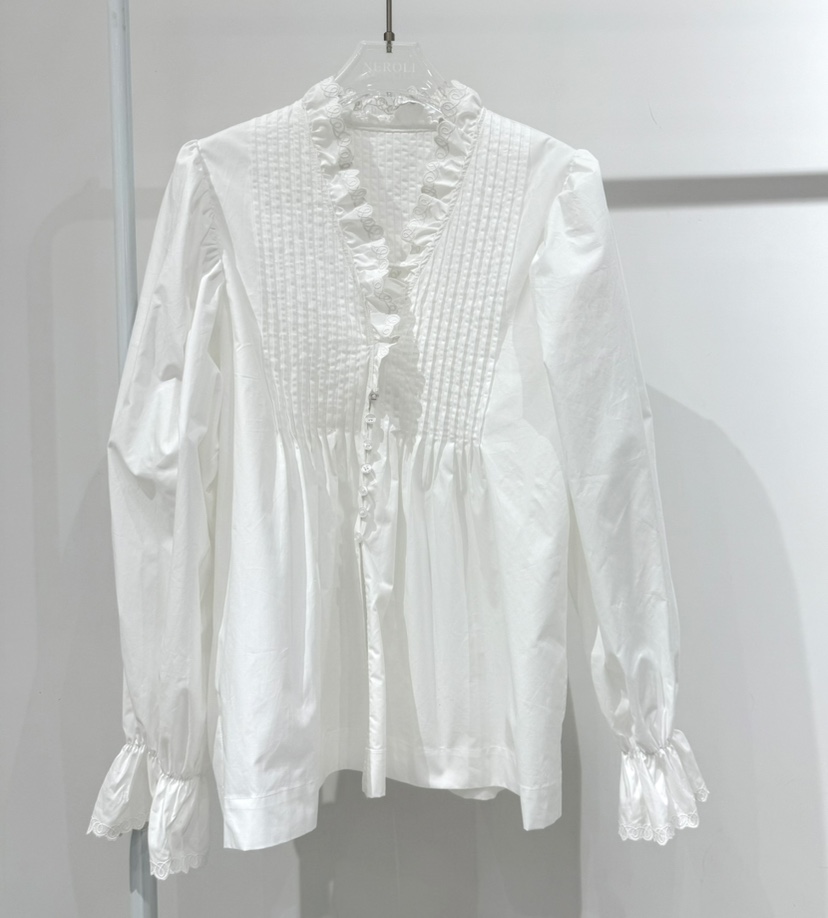 NEROLI 36東大門實拍女士新款時尚25春夏推薦襯衫蕾絲衫刺繡NEROLI 36襯衫/蕾絲衫圖色1