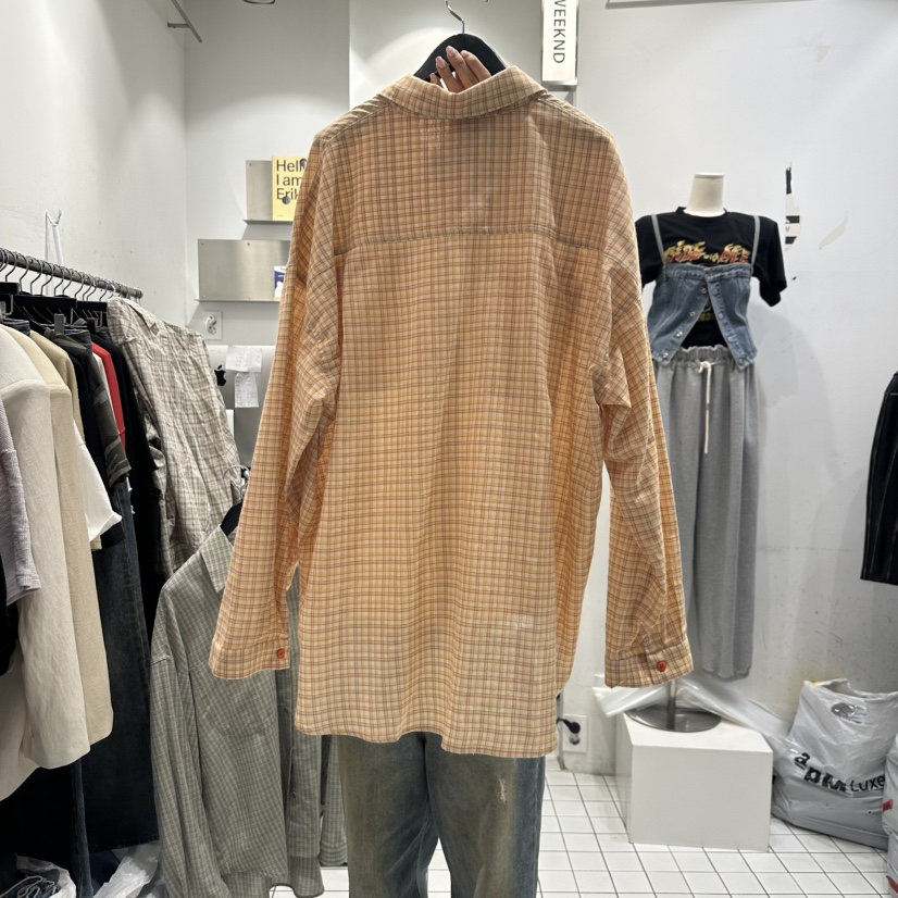 THE WEEKND東大門直郵女士新品休閑熱賣人氣襯衫蕾絲衫格紋CLODE襯衫/蕾絲衫