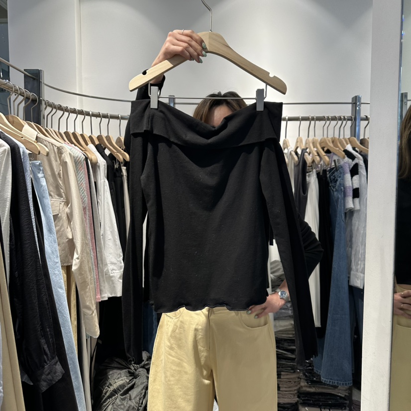 HABLE東大門實拍女裝新品職業25春夏推薦休閑熱賣真品長袖T恤HABLE長袖T恤