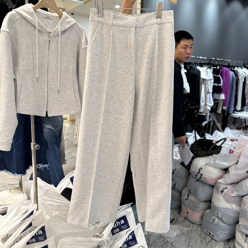 U-HA東大門直郵女裝新品時尚熱賣休閑人氣推薦25春夏休閑褲uha休閑褲