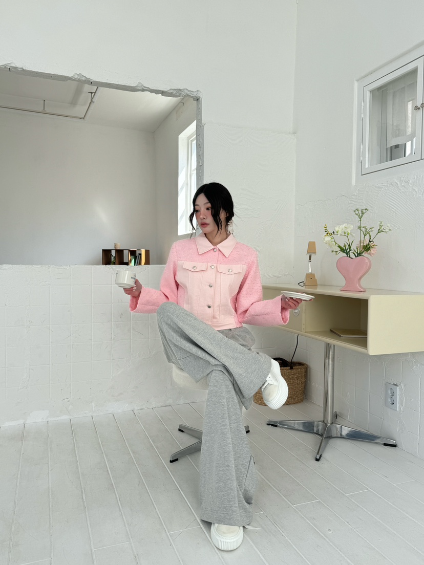 MARKE-P韓國代購女士新款真品25春夏職業熱賣時尚夾克粗花呢MARKE-P夾克