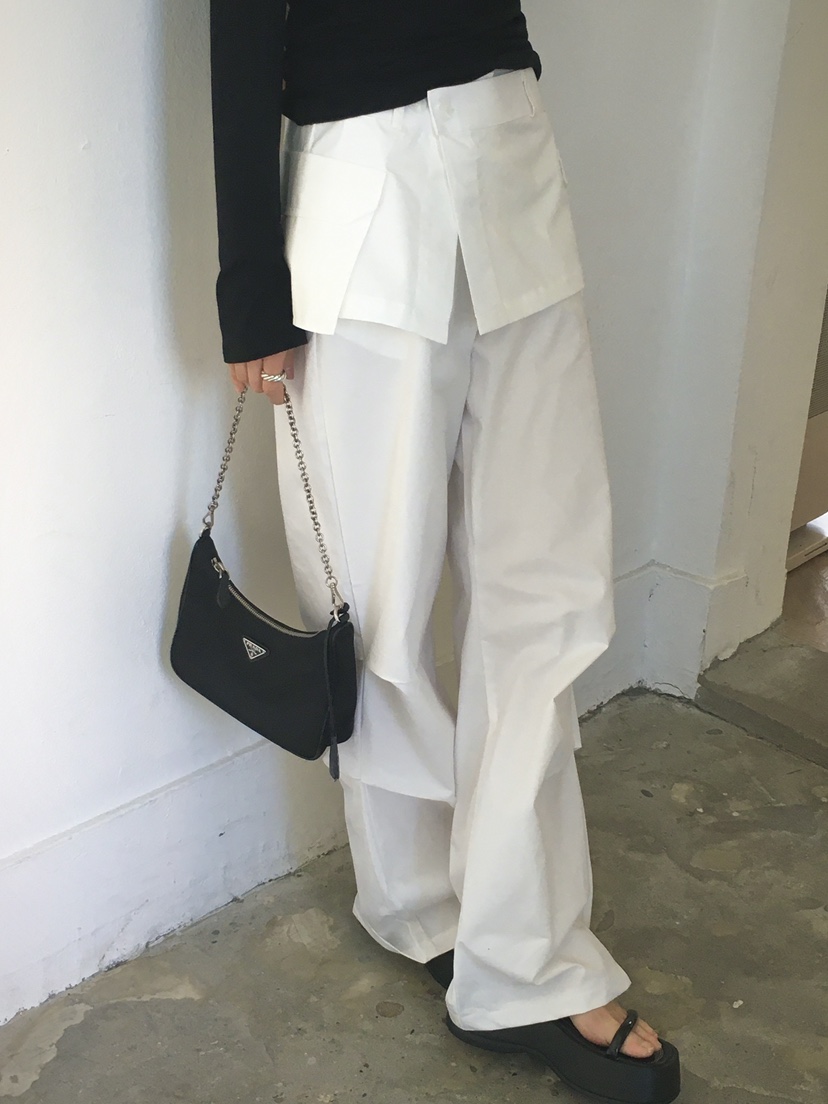 MONDAYMORING東大門實拍女士新款推薦職業時尚休閑裙褲可拆卸MONDAYMORING裙褲