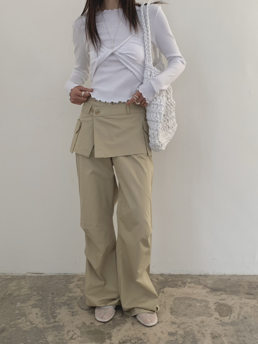 MONDAYMORING東大門實拍女士新款推薦職業時尚休閑裙褲可拆卸MONDAYMORING裙褲