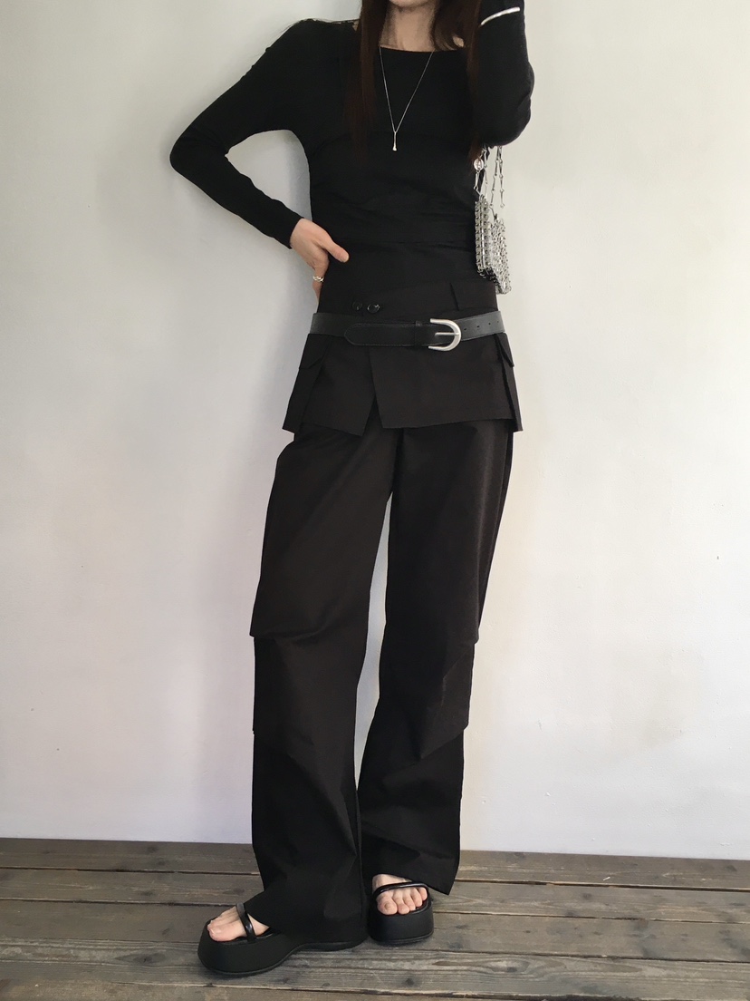 MONDAYMORING東大門實拍女士新款推薦職業時尚休閑裙褲可拆卸MONDAYMORING裙褲