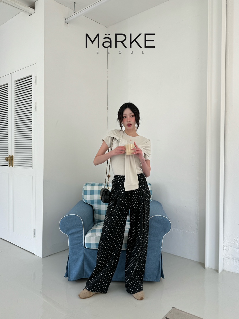 MARKE-P韓國代購女裝新品真品休閑推薦熱賣職業休閑褲褶皺MARKE-P休閑褲