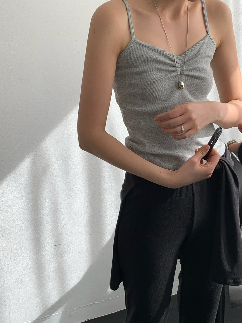 SORBET東大門實拍女士新品熱賣推薦人氣職業時尚休閑吊帶背心SORBET/flat white吊帶/背心