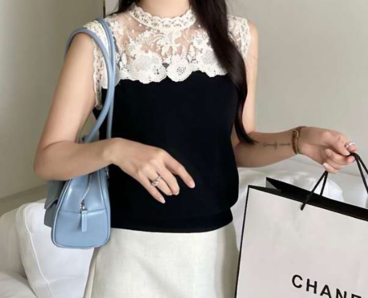 FEMME東大門實拍女裝新款熱賣休閑推薦人氣時尚吊帶背心蕾絲FEMME吊帶/背心