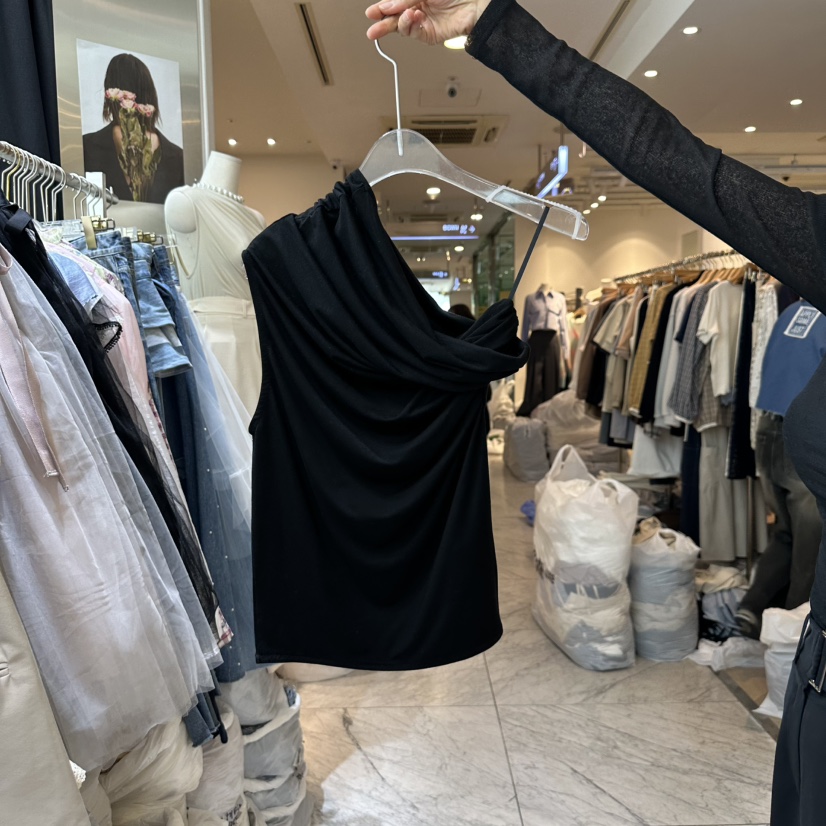 CHEAP-CHIC東大門直郵女士新品休閑時尚熱賣人氣吊帶背心褶皺CHEAP-CHIC/CHARLES THE SECOND吊帶/背心