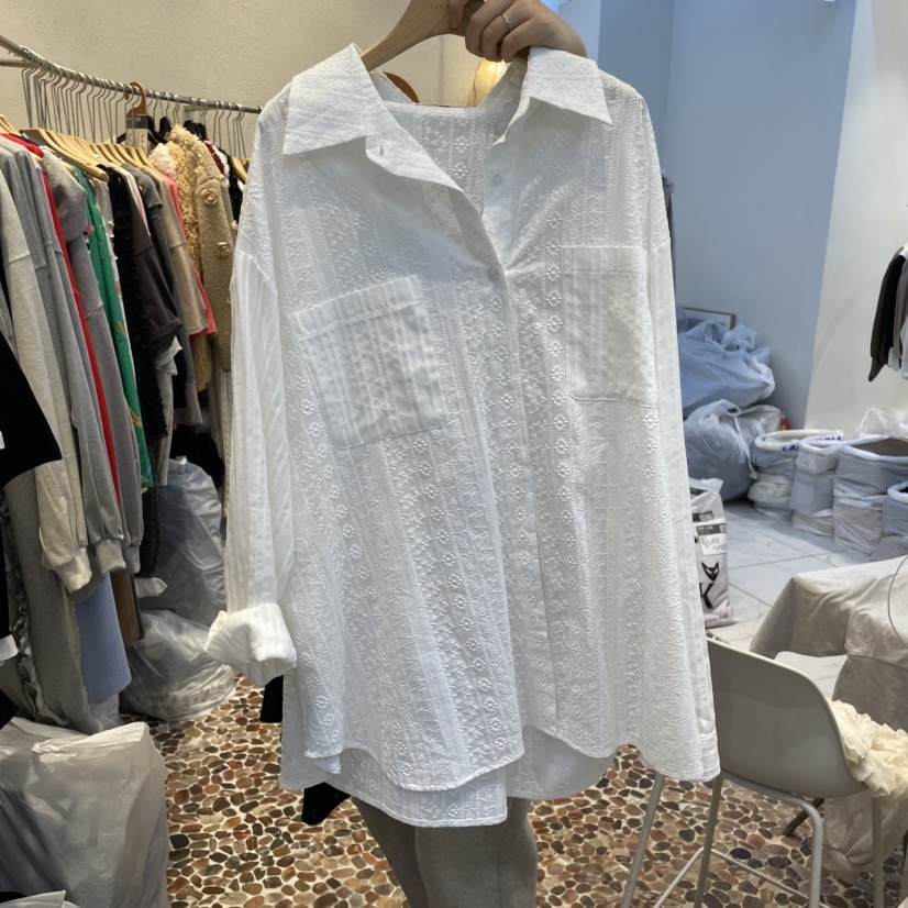 THE LINE-Q韓國代購女士新款職業時尚25春夏真品襯衫蕾絲衫THE LINE-Q襯衫/蕾絲衫圖色1