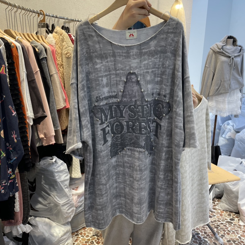 THE LINE-Q東大門代購女士新品25春夏休閑時尚推薦人氣T恤THE LINE-QT恤圖色2