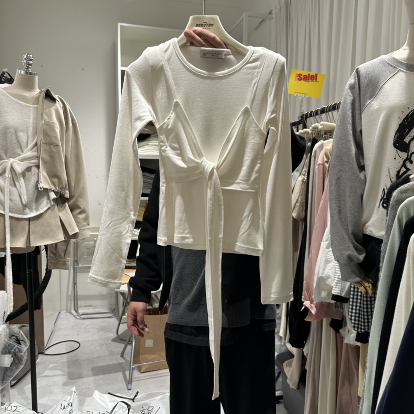 MAY DOROYHY東大門直郵女裝新品25春夏時尚真品長袖T恤蕾絲MAY DOROYHY長袖T恤圖色4